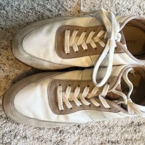 Women’s White and Tan Sneakers